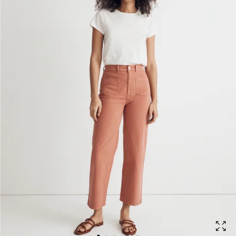 Madewell Emmett 2.0 wide leg crop Terracotta Jeans